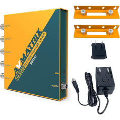 Avmatrix SD1141 Distribution Amplifier 1 Input 4 Output Audio Video SD HD 3G-SDI Splitter Support 1080P for Projector Monitor