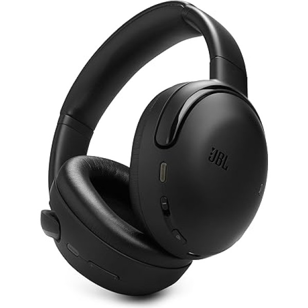 JBL Tour One M3 Wireless Over-Ear Bluetooth Headphones, True Adaptive Noise Cancelling, 70 Hours Playtime, Comfortable, Spatial 360 Sound with Headphone Tracking, USB-C Compatible, Black