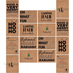 Anti-Christmas Cards / Postcards, Kraft Paper, Glossy, Various Sets, Various Designs