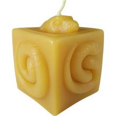 Beeswax Candle Cube Snake Candle 6 cm 100% Pure Beeswax