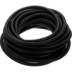 sourcing map Wire Tubing 15m - 14.3mm Wire Tubing Cable Protector Cable Sleeves Flexible Electrical Cable Cover