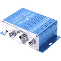 Bewinner Car Amplifier, Digital Audio Four Channel Amplifier, HiFi Audio Music CD DVD MP3 FM Player for Cars/Motorcycles with Electronic Keyboard Controls (Blue)