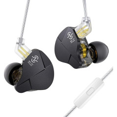 CCZ MC01 Soul In Ear Monitor,Professionelle 10mm PET-Doppelmagnet-Dynamic-Driver-Kopfhörer mit 3,5-mm-Anschluss, integriertem Mikrofon und leichtem Design für Musiker und Sänger