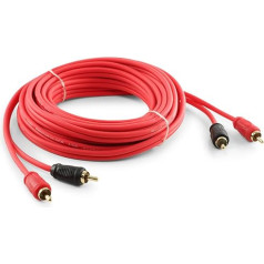 Nakamichi Oxygen-Free Copper RCA Cable OFC 2 Male to 2 Male Audio Stereo Subwoofer Auxiliary Cable for Home Cinema HDTV Amplifier Hi-Fi Systems Car Speaker Receiver 5 Meter (16.1-Feet)