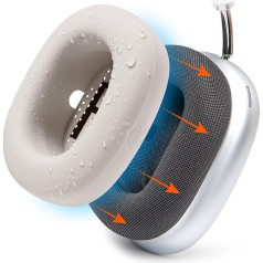 WC SweatZ Max - Patented Earpad Protector Covers for Airpods Max by Wicked Cushions | Sweatproof and Easy Washable | Full Sweat Protection for the Ear Pads | Beige