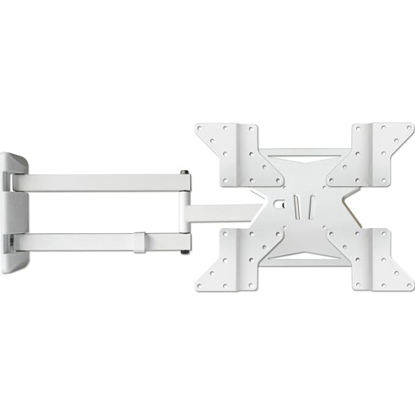 Drall S89W-AD7W Universal TV Wall Mount Pivoting Tilts Extendable up to 60 cm for 15-60 Inch LED LCD OLED Curved TVs up to 40 kg VESA 200 400 White
