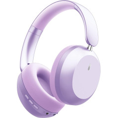 Y05 Bluetooth Headphones Wireless Over Ear Active Noise Cancelling with Microphone 48 Hours Playtime High Sound Quality Foldable Soft Ear Pads Earphones for Travel - Purple