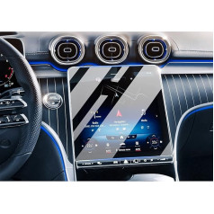 ZCLINKO Compatible with Mercedes Benz C-Class W206 GLC X254 2021-2024 2025 Navigation Screen Protector 12.3 Inch Tempered Glass Screen Protector 9H Scratch-Resistant C-Class Accessories