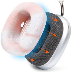 WC SweatZ Max - Patented Ear Pad Protector Covers for Airpods Max by Wicked Cushions | Sweatproof and Easy Washable | Full Sweat Protection for the Ear Pads | Pink Marble