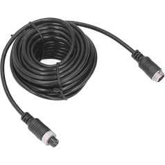 Keenso Truck Reversing Camera Cable, Recorder Extension Cable 12V-24V 4-Pin 10m for Trucks, Trailers, Buses, Motorhomes