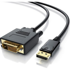CSL – HQ Premium DisplayPort to DVI Cable (Dual Link) B: 2m (Meter) Displayport auf DVI
