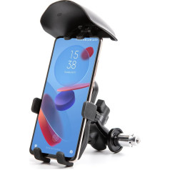 APEBAZY Motorcycle fork shaft phone holder with sun visor, anti-glare for hole diameter 13-20 mm, motorcycle GPS navigation mount phone holder for S1000RR YZF R1 R6 R1M CBR VFR