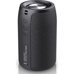 ZEALOT Bluetooth Speaker, Music Box Bluetooth with USB/TF Card/AUX, Bluetooth Box with IPX5 Waterproof, 12 Hours Playtime, Dual Pairing, Portable Wireless Speaker for Home and Outdoor (US Black)