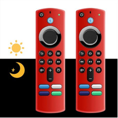 Remote Control Case Compatible with 3rd Generation Voice Remote (Glow in the Dark), Silicone Anti-slip Protective Case with Lanyard (2 Pack)