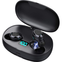 Bluetooth Headphones In-Ear Wireless Headphones 50 Hours Playtime DSP Noise Canceling HiFi Stereo Volume Control IPX5 Sports Earphones Bluetooth 5.0 with HD Microphone