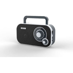 Pārnēsājamais radio cr 1140b (melna krāsa)