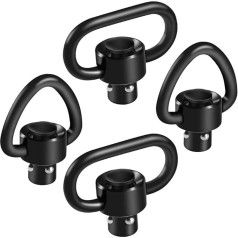 Eeneme 4 Pack QD Sling Swivels 1.25 Inch Heavy Duty Quick Coupling Disconnect Troop Button Sling Mount Adaptume Conventional Sling Swivel Mount Set Outdoor Climbing Harness