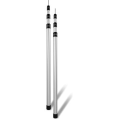 normani Outdoor Sports Aluminium Telescopic Tent Pole Support Pole Adjustable from 76-180 cm, 94-240 cm or 116-300 cm