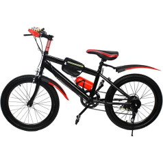 Cutycaty 20 Inch Children's Bicycle Boys Girls Bicycle Boys Mountain Bike 7-Speed Children's Bicycle Double Disc Safety Brake Adjustable Height Bicycles Red