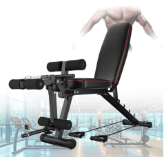 ypuxil Weight Bench, Multifunctional Weight Benches, 200 kg Load Capacity, High-Quality PU Padding and High Density Foam for Intelligent Home Gym Training