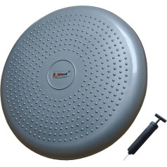 AppleRound Inflated Wobble Cushion with Hand Pump, Air Stability Board (Extra Thick), Core Balance Disc for Adults, Sensory Wiggle Seat for Kids, Flexible Seating for All Age, 13.5 in / 34 cm Diameter