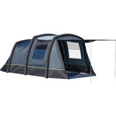 Campout Inflatable Tunnel Tent - 455 x 270 cm - Family Tent for 4 People - Darkened Sleeping Cabins - TPU Tubes - Waterproof Tent - Ventilation Holes - 2 Sleeping Cabins - Includes P