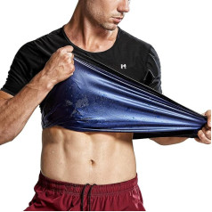 VENI MASEE Men's Sauna Sweat Shirt Slimming Shapewear Comression Fitness Slimmer Sauna Suits Body Shaper Workout Tank Top Polymer Trainer