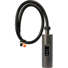 Vango AirBeam Tempest Rechargeable Tent Pump with Powerful 2-Stage Motor, LED Screen, 130 cm Hose, Automatic Shut-Off, Air Pump Compatible with Other Inflatable Tents