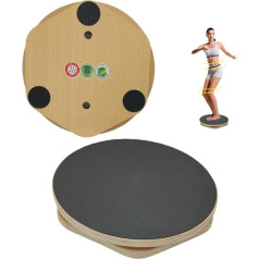 Mirotuz Abdominal Muscle Board for Exercises, 12 Inch Waist Turntable, Wooden Waist Turntable, Full Body Workout for Slimming and Strengthening Abdominal and Abdominal Exercise Equipment