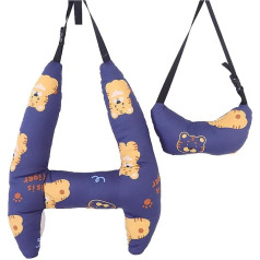 Reisekissen für Kinder – H-förmiges Reisekissen für Kinder, bequem, weiches Flugzeug, maschinenwaschbar, Auto-Kopfstütze für Auto, Flugzeug