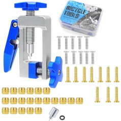 2 in 1 Bicycle Needle Driver Insertion Tool, Aluminum Alloy Hydraulic Hose Fitting Tool with Brake Line Hose Cutter, Compatible with Disc Brake Hose