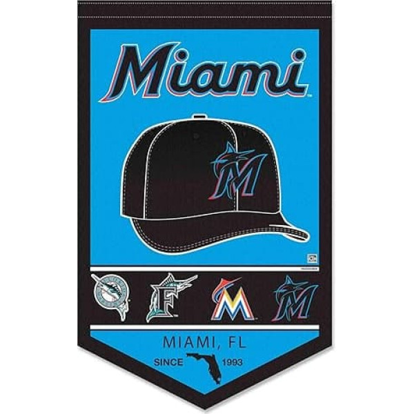 Miami Marlins Heritage History Banner Pennant