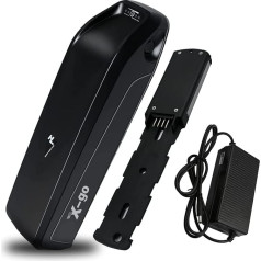 X-go Ebike Battery, Hailong Electric Lithium-Ion Bicycle Battery with Charger, 4 Pin Base Plate for 750 W 500 W 350 W 250 W Bafang or Other Motors