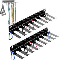 Wandmontierter Gym Organizer, Widerstandsband Aufbewahrungsregal, Langhantelhalter Wandhalterung, Hantelaufbewahrung, Home Gym Zubehör Halter