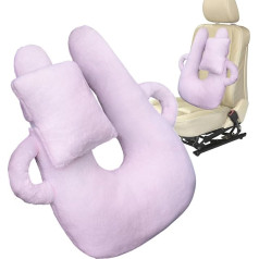 Auto-Reisekissen, Reisekissen für Kinder,Weiches U-förmiges Schlafkissen für Kinder und Erwachsene | Abnehmbares, leichtes Schlaf-Nackenkissen, Nacken- und Kopfstütze, Sicherheitsgurt-Schlafwerkzeug f