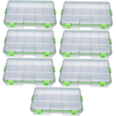 2 Stück Aufbewahrungsbox für Angelausrüstung, tragbarer Schmuck-Organizer, tragbarer Angelhaken-Koffer, Tackle-Tasche, Schmuck-Organizer, Tablett, Köderbeutel, Angeltabletts, Kunstköder, Angelzu