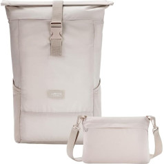 LARKSON Arne Foldable Backpack Lightweight Packable Backpack for Hiking, Travel, Beach, Rolltop Daypack, Ultralight, 15 Litres, Foldable in Small Crossbody Bag