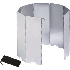 SparklWLeaf 9Pcs Faltbare Aluminium Outdoor Herd Windschutzscheibe Gas Brenner Windschutzscheibe for Picknick und Camping für Camping