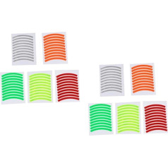 Kisangel Reflektierende Aufkleber Für Fahrräder Teiliges Fluoreszierendem Gelb Grün Weiß Orange Rot Und Grün Selbstklebend Hochsichtbar Für Bei Nacht Und Tag