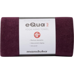 Manduka eQua Hot Yoga Towel - Quick Drying Microfiber, Lightweight, Easy for Travel, Use in Hot Yoga, Vinyasa and Power, 16 Inch