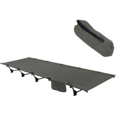WLNEXT Camping Bed, Single Camping Bed for Adults, Heavy Duty Support 150 kg, Wide Folding Bed, Aluminium Alloy, Foldable Camping Bed with Carry Bag