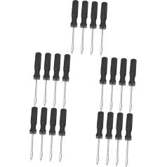 Zerodeko 5 Sets Needle Tool for Tyre Repair Replacement Repair Patch Plug Puncture Repair Fix Tyre Patching Tool Car Tyre Patch Metal 4 Pieces x 5