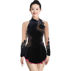 Rinkhockey Professionelles Mädchen-Damen-Eiskunstlaufkleid, Atmungsaktiv, Langärmelig, For Training Und Wettkampf