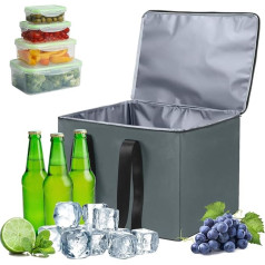 Large 38 Litre Foldable Cool Bag, Thermal Bag, Shopping Bag, Cool Bag Shopping, Holds 20 kg, Perfect for Insulated Bag, Shopping Bag, Picnic Bag, Outdoor Travel