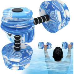 Uhngw Dumbbell Set, Exercise Weights, Water Aerobic Weights, 2 Pieces, Floating Lightweight Waterproof Foam Foam EVA Equipment for Pool Swimming in the Water Fitness Training