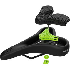 NGS Bike Saddle - Bicycle Seat Adjustable Front/Rear & Up/Down M Cushion for Road/MTB/Hybrid Bikes