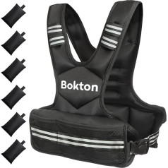 Weighted Vest for Men and Women, 4-9.5 kg/9.1-14.5 kg Vest with 6 Iron Sand Weights for Home Training, Adjustable Body Weight Vest, Exercise Set for Strength Training, Running, Walking,