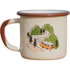 ONTRAIL Enamel Mug - Durable 380ml Coffee Mug Suitable for Cold and Hot Use | Light Cream