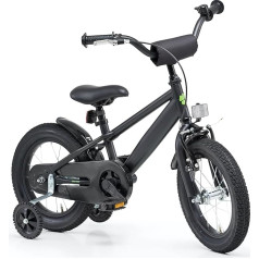 Bachtenkirch Quality Children's Bicycle 14 Inch Matt Black Boys Children's Bicycle from 3 Years