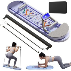 Verbessertes Pilates-Board – Multifunktionaler faltbarer Core-Trainer für Bauchmuskel- und Ganzkörpertraining, Premium-Bauchtrainingsgeräte, perfekt für Heim-Fitness & Pilates-Reformer-Training